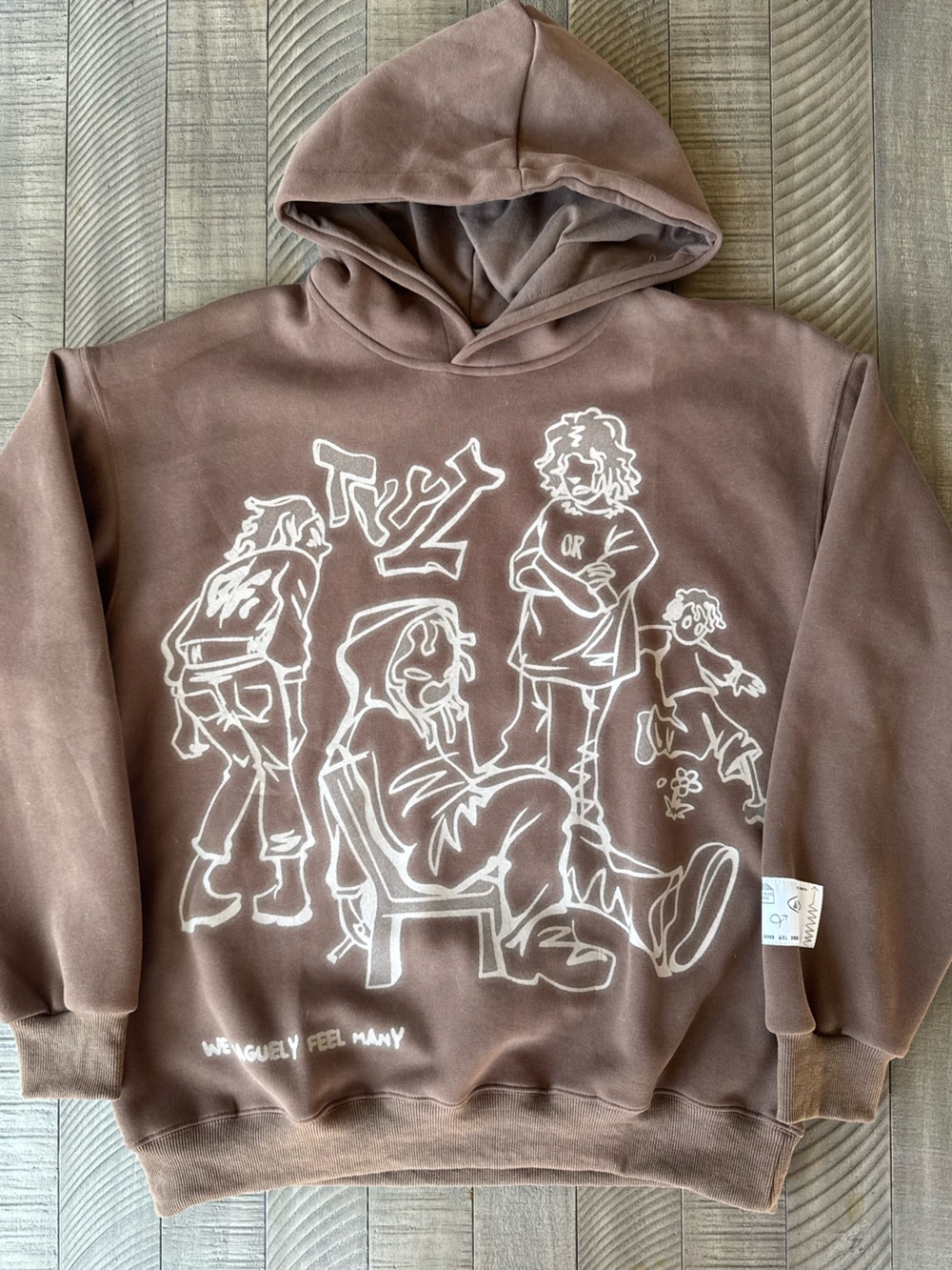 Aelfric Eden Y2k Oversized Graphic Streetwear Hoodie Women’s Size Medium - Picture 3 of 16